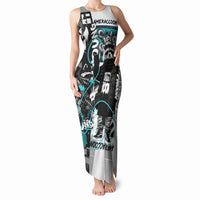 Urban Rebel Raccoon Tank Maxi Dress Grunge Graffiti Street Art Abstract Collage Pop Culture