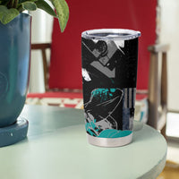 Urban Rebel Raccoon Tumbler Cup Grunge Graffiti Street Art Abstract Collage Pop Culture