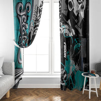 Urban Rebel Raccoon Window Curtain Grunge Graffiti Street Art Abstract Collage Pop Culture