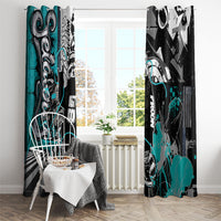 Urban Rebel Raccoon Window Curtain Grunge Graffiti Street Art Abstract Collage Pop Culture