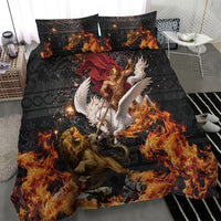 Bellerophon Vs Chimera Greek Mythology Bedding Set Pegasus Monster Battle Epic