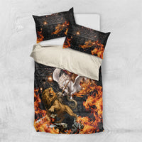 Bellerophon Vs Chimera Greek Mythology Bedding Set Pegasus Monster Battle Epic