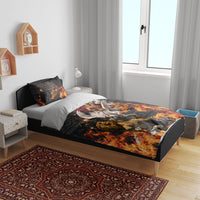 Bellerophon Vs Chimera Greek Mythology Bedding Set Pegasus Monster Battle Epic