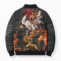 Bellerophon Vs Chimera Greek Mythology Bomber Puffer Jacket Pegasus Monster Battle Epic