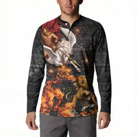 Bellerophon Vs Chimera Greek Mythology Button Sweatshirt Pegasus Monster Battle Epic