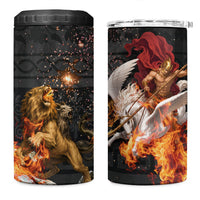 Bellerophon Vs Chimera Greek Mythology 4 in 1 Can Cooler Tumbler Pegasus Monster Battle Epic