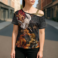 Bellerophon Vs Chimera Greek Mythology Cross Shoulder Shirt Pegasus Monster Battle Epic