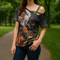 Bellerophon Vs Chimera Greek Mythology Cross Shoulder Shirt Pegasus Monster Battle Epic