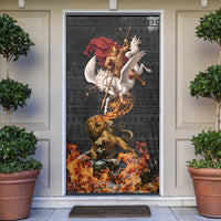 Bellerophon Vs Chimera Greek Mythology Door Cover Pegasus Monster Battle Epic