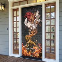 Bellerophon Vs Chimera Greek Mythology Door Cover Pegasus Monster Battle Epic