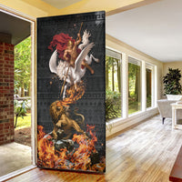 Bellerophon Vs Chimera Greek Mythology Door Cover Pegasus Monster Battle Epic