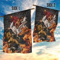 Bellerophon Vs Chimera Greek Mythology Garden Flag Pegasus Monster Battle Epic