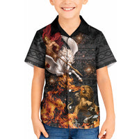 Bellerophon Vs Chimera Greek Mythology Kid Hawaiian Shirt Pegasus Monster Battle Epic