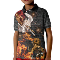 Bellerophon Vs Chimera Greek Mythology Kid Polo Shirt Pegasus Monster Battle Epic