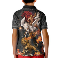 Bellerophon Vs Chimera Greek Mythology Kid Polo Shirt Pegasus Monster Battle Epic