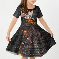 Bellerophon Vs Chimera Greek Mythology Kid Short Sleeve Dress Pegasus Monster Battle Epic