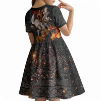 Bellerophon Vs Chimera Greek Mythology Kid Short Sleeve Dress Pegasus Monster Battle Epic