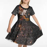 Bellerophon Vs Chimera Greek Mythology Kid Short Sleeve Dress Pegasus Monster Battle Epic
