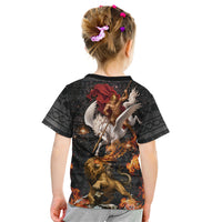 Bellerophon Vs Chimera Greek Mythology Kid T Shirt Pegasus Monster Battle Epic