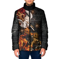 Bellerophon Vs Chimera Greek Mythology Padded Jacket Pegasus Monster Battle Epic