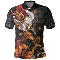 Bellerophon Vs Chimera Greek Mythology Polo Shirt Pegasus Monster Battle Epic