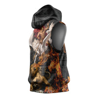 Bellerophon Vs Chimera Greek Mythology Sleeveless Hoodie Pegasus Monster Battle Epic