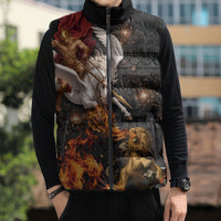 Bellerophon Vs Chimera Greek Mythology Sleeveless Puffer Jacket Pegasus Monster Battle Epic
