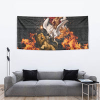 Bellerophon Vs Chimera Greek Mythology Tapestry Pegasus Monster Battle Epic