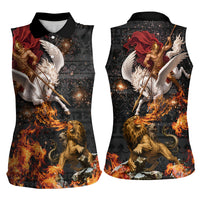 Bellerophon Vs Chimera Greek Mythology Women Sleeveless Polo Shirt Pegasus Monster Battle Epic