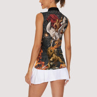 Bellerophon Vs Chimera Greek Mythology Women Sleeveless Polo Shirt Pegasus Monster Battle Epic