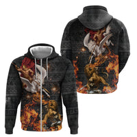 Bellerophon Vs Chimera Greek Mythology Zip Hoodie Pegasus Monster Battle Epic