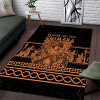 Bellerophon Vs Chimera Greek Mythology Area Rug Ancient Greek Heroic