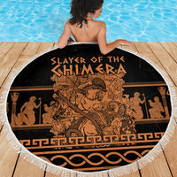 Bellerophon Vs Chimera Greek Mythology Beach Blanket Ancient Greek Heroic