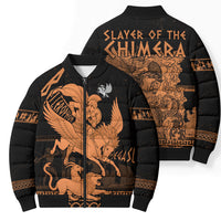 Bellerophon Vs Chimera Greek Mythology Bomber Puffer Jacket Ancient Greek Heroic