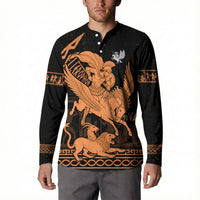 Bellerophon Vs Chimera Greek Mythology Button Sweatshirt Ancient Greek Heroic