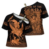 Bellerophon Vs Chimera Greek Mythology Cross Shoulder Shirt Ancient Greek Heroic