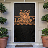 Bellerophon Vs Chimera Greek Mythology Door Cover Ancient Greek Heroic