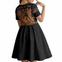 Bellerophon Vs Chimera Greek Mythology Kid Short Sleeve Dress Ancient Greek Heroic