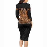 Bellerophon Vs Chimera Greek Mythology Long Sleeve Bodycon Dress Ancient Greek Heroic