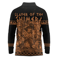Bellerophon Vs Chimera Greek Mythology Long Sleeve Polo Shirt Ancient Greek Heroic