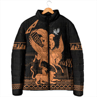 Bellerophon Vs Chimera Greek Mythology Padded Jacket Ancient Greek Heroic