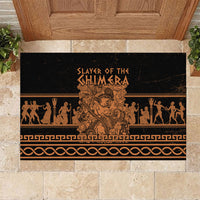 Bellerophon Vs Chimera Greek Mythology Rubber Doormat Ancient Greek Heroic