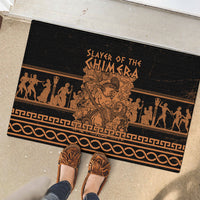Bellerophon Vs Chimera Greek Mythology Rubber Doormat Ancient Greek Heroic