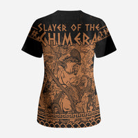 Bellerophon Vs Chimera Greek Mythology Scrub Top Ancient Greek Heroic