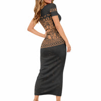 Bellerophon Vs Chimera Greek Mythology Short Sleeve Bodycon Dress Ancient Greek Heroic