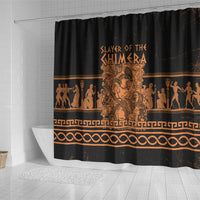 Bellerophon Vs Chimera Greek Mythology Shower Curtain Ancient Greek Heroic