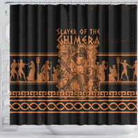 Bellerophon Vs Chimera Greek Mythology Shower Curtain Ancient Greek Heroic