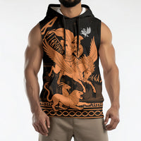 Bellerophon Vs Chimera Greek Mythology Sleeveless Hoodie Ancient Greek Heroic