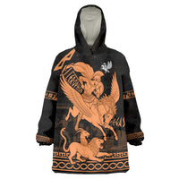 Bellerophon Vs Chimera Greek Mythology Wearable Blanket Hoodie Ancient Greek Heroic
