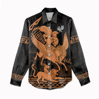 Bellerophon Vs Chimera Greek Mythology Women Casual Shirt Ancient Greek Heroic